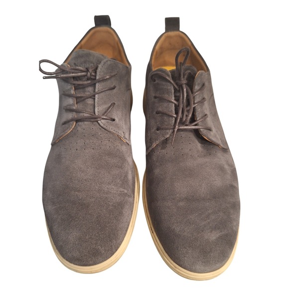 Amberjack The Original Mens US 11M Wide Dress Shoes Gray  Suede Lace Up Oxfords main image 11